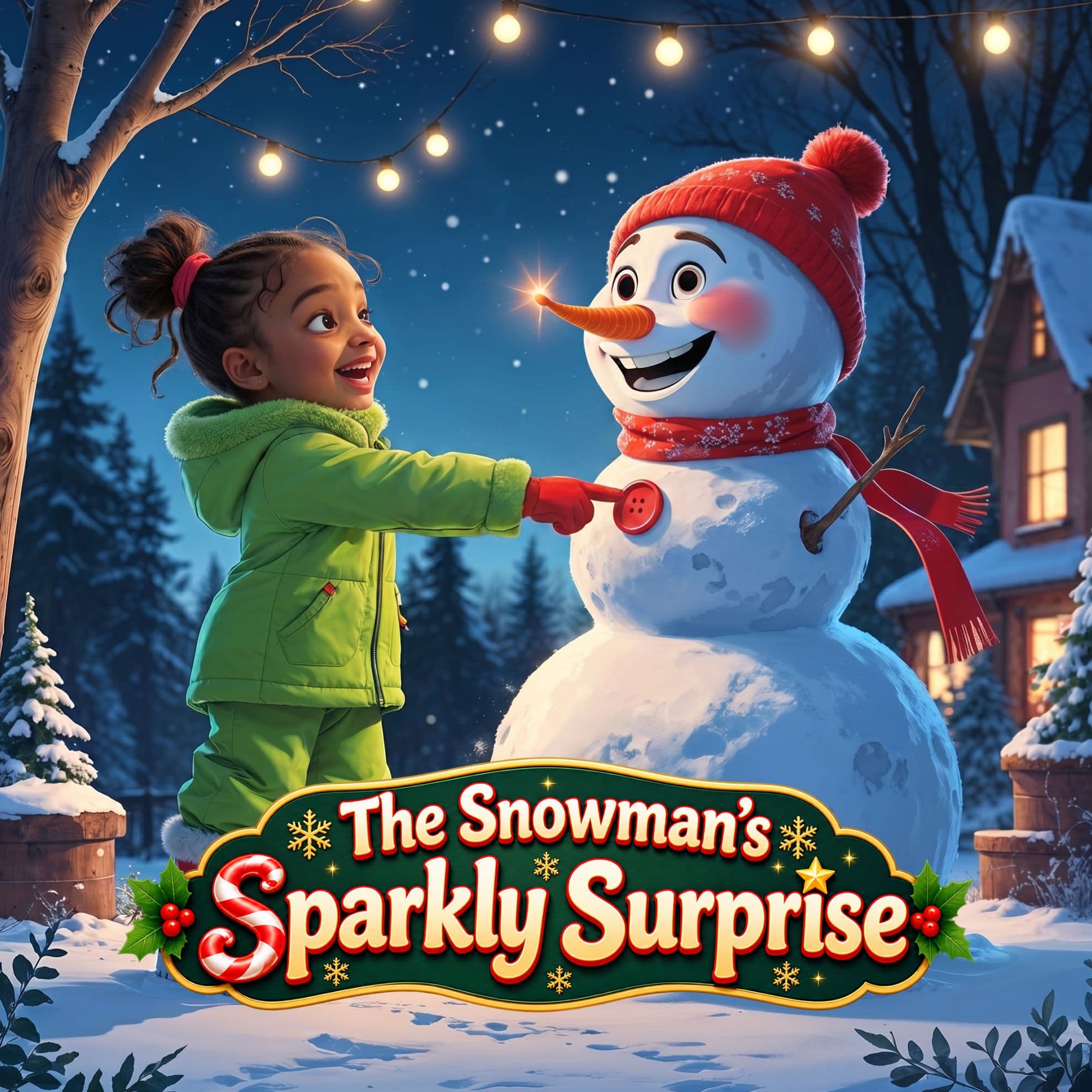 The Snowman’s Sparkly Surprise (Christmas story for girls, ages 2-3)